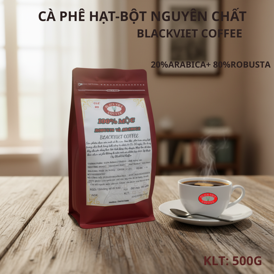 20%A ARABICA-80% ROBUSTA-PHA PHIN(250G-500G-1000G)- HẠT